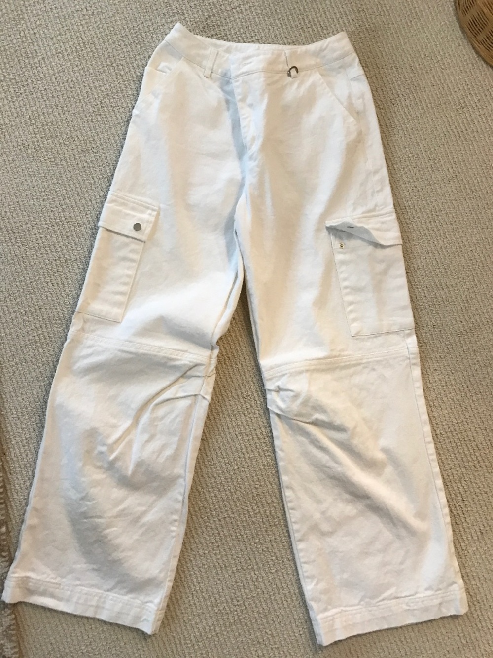 Princess polly cargo style cream jeans